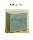 CSATÁRI PLAST CSP252516 poliészter doboz, üres, 250x250x160mm, IP 65 szürke, halogénmentes