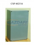 CSATÁRI PLAST CSP402516 poliészter doboz, üres, 400x250x160mm, IP 65 szürke, halogénmentes