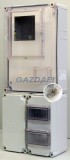 CSATÁRI PLAST PVT 3045 PVT EON 3045 FO 2x6 ÁK-AM fogyasztásmérő EM ablakkal, kulcsos zárral, kábelfo+elm 12mod, 300x750x170mm, alsó maszkkal