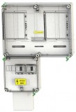 CSATÁRI PLAST PVT 6075 Á-V Fm-K Egy felhasználási helyes M63.80A és V32A mérés földkábeles, felületre szerelt kivitelben