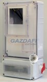 CSATÁRI PLAST PVT EON 3045 ÁK12–AD-AM fogyasztásmérő EM ablakkal, kulcsos zárral+kism.+2x230V, 300x600x170mm, alsó maszkkal