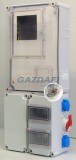 CSATÁRI PLAST PVT EON 3045 FO 2x6 ÁK–Fi-AM fogyasztásmérő EM ablakkal, kulcsos zárral, kábelfo+elm kompl, 300x750x170mm, alsó maszkkal