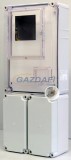 CSATÁRI PLAST PVT EON 3045 FSK2-AM fogyasztásmérő EM ablakkal, kulcsos zárral, kábelfo+elmenő+sk, 300x750x170mm, alsó maszkkal