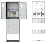 CSATÁRI PLAST PVT-K-L Á-V Fm Egy felhasználási helyes M63.80A és V32A mérés földkábeles, szabadon álló szerelt kivitelben, fogyasztói főelosztóval