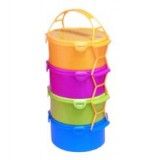 Csatostetős Ételhordó Színes 4x1,5 L