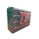 Csavartartó doboz 16 fiókos, műanyag 22x7x15cm türkiz Zöld (278)