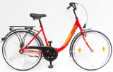Csepel Budapest B 26 kontrás városi kerékpár Piros