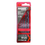 Csigafúró készlet fémhez 2-8 mm HSS (6 db-os) Raider