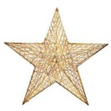 Csillag alakú 52cm/arany színű festett fém dekoráció (IRIS_190-09)