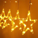 Csillag alakú fix fényű/2,5m/meleg fehér/12db LED-es USB-s fénydekoráció (IRIS_312-01)
