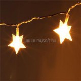 Csillag alakú fix fényű/6m/meleg fehér/40db LED-es/3xAA elemes fénydekoráció (IRIS_152-03)