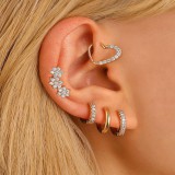 Csillogó virág fülbevaló szett arany színben