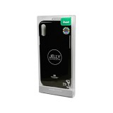 Csillogós TPU telefontok iPhone X/XS Mercury Goospery Jelly fekete