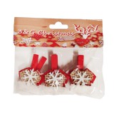 CsimpiStore Karácsonyi piros csipesz 3 db, póló