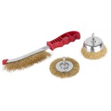 Csiszolókorong szett 2db + 1 db drótkefe