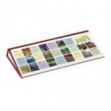 CSIZIO Naptár, asztali, fekvő, CSÍZIÓ, "Öko", bordó