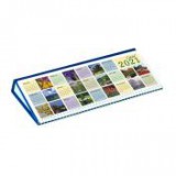 CSIZIO Naptár, asztali, fekvő, CSÍZIÓ, "Öko" kék