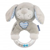 Csörgős plüss játék Baby Mix kutya kék