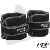 Csukló- és bokasúly Aktivsport 2x2 kg fekete-szürke, állítható