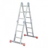 Csuklós létra, univerzális, 4x3 lépcsőfok, alumínium, KRAUSE "MultiMatic"