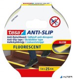 Csúszásgátló szalag, 25 mm x 5 m, TESA "Anti-Slip", fluoreszkáló