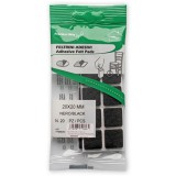 Csúsztatófilc öntapadó  20x20 mm fekete (20 db)