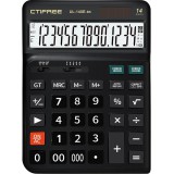 CTIFREE UL-140E-BK fekete ergonómikus számológép, 145x198mm, 14 számjegy, dual power, 2 év garancia
