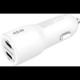 Cubenest E2CO Car Charger PD 45W, 2xUSB-C, fehér (6974699970774)