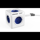 Cubenest Powercube Extended elosztó 5x aljzat 1.5m fehér-kék (6974699971252) (6974699971252)