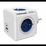 Cubenest Powercube Original elosztó 4x aljzat 1x USB-A 1x USB-C fehér-kék (6974699970811) (6974699970811)