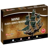 CubicFun Mini Anna királynő bosszúja hajó 3D puzzle 24db-os szett (S3031) (S3031) - Kirakós, Puzzle