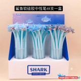 Cuki Cápa formájú fekete zselés toll, 0.5mm