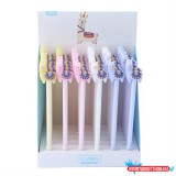 Cuki Happy alpaka fekete zselés toll, 0.5mm