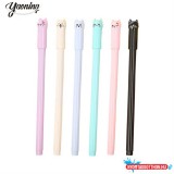 Cuki Jófej cicafejes fekete zselés toll, 0.38mm