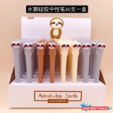 Cuki Lajhár design fekete zselés toll, 0.5mm