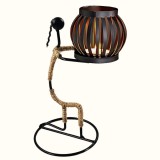 Cukicuccok Kft. Art Deco dekoratív fém gyertyatartó 2, fekete