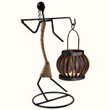 Cukicuccok Kft. Art Deco dekoratív fém gyertyatartó 7, fekete