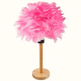 Cukicuccok Kft. Art Deco éjjeli lámpa tollakkal, rózsaszín