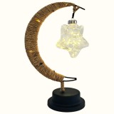 Cukicuccok Kft. Art deco hold lámpa csilaggal, barna