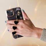 Cukicuccok Kft. IP 13 Trend Case telefontok márvány mintás, fekete