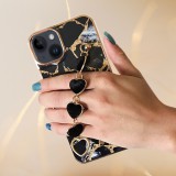 Cukicuccok Kft. IP 14 Plus Trend Case telefontok arany-márvány mintás, fekete