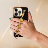 Cukicuccok Kft. IP 14 Pro Trend Case telefontok arany szíves, fekete