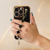 Cukicuccok Kft. IP 15 Pro Trend Case telefontok virágos, fekete