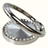 Cukicuccok Kft. Mobiltelefon-tartó gyűrű gyémántokkal, ezüst