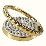 Cukicuccok Kft. Mobiltelefon-tartó gyűrű gyémántokkal, fehér