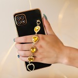 Cukicuccok Kft. Samsung Galaxy A22 5G Trend Case telefontok arany szíves, fekete