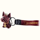 Cukicuccok Kft. Ülő polygon kutya kulcstartó, bordó