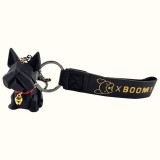 Cukicuccok Kft. Ülő polygon kutya kulcstartó, fekete