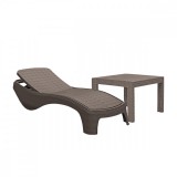 Curver Atlantic kerti nyugágy set Rosario asztallal cappuccino