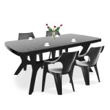 Curver Balante 4+1 kerti bútor garnitúra szett grafit színben